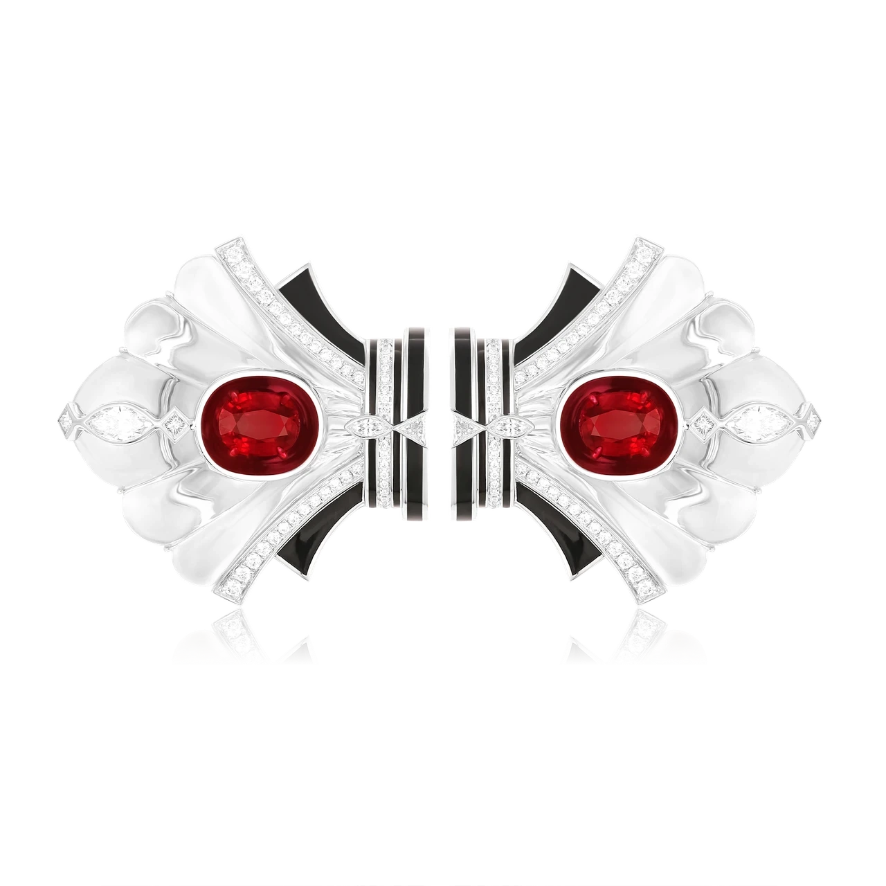 Double Clip brooch