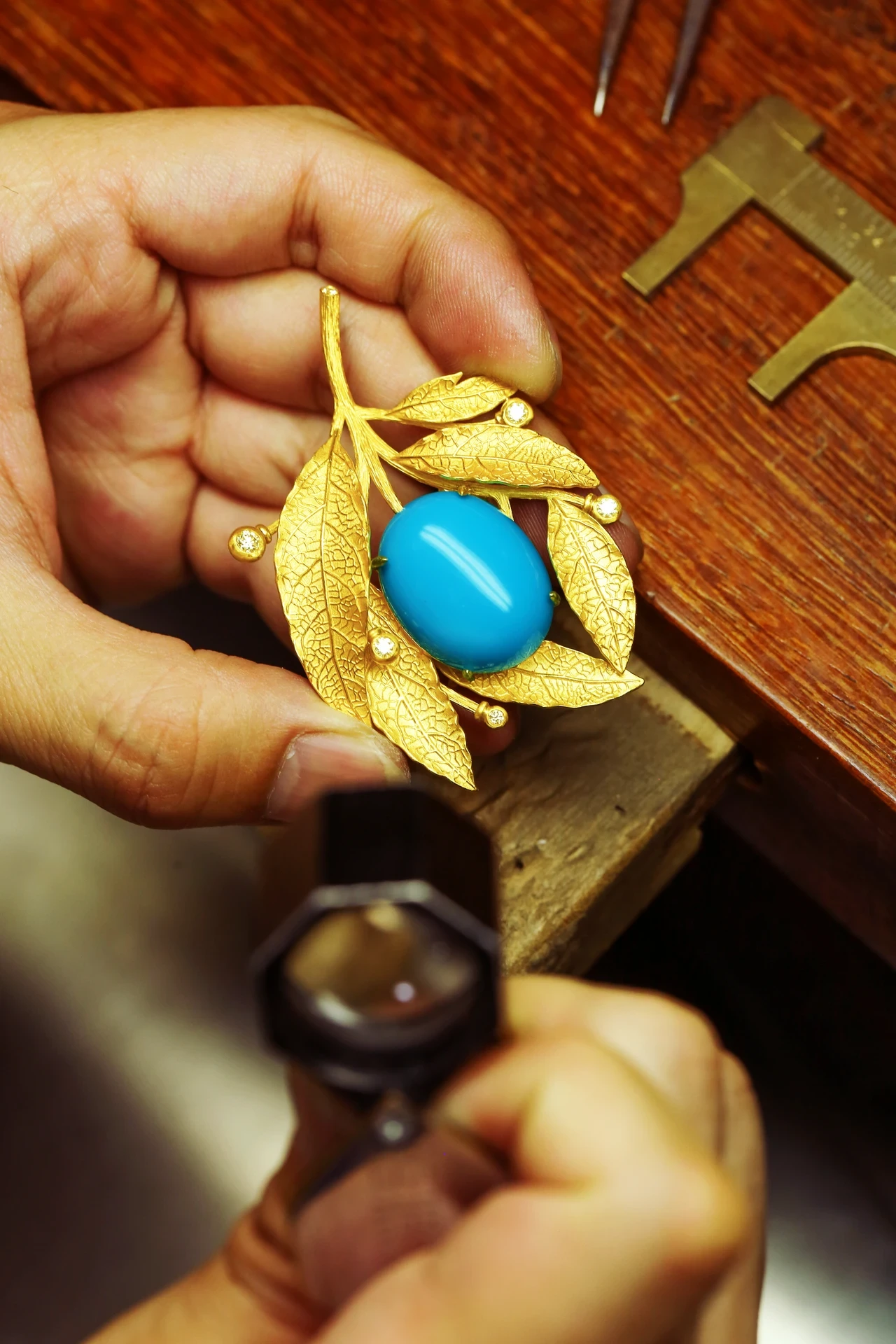At the workbench