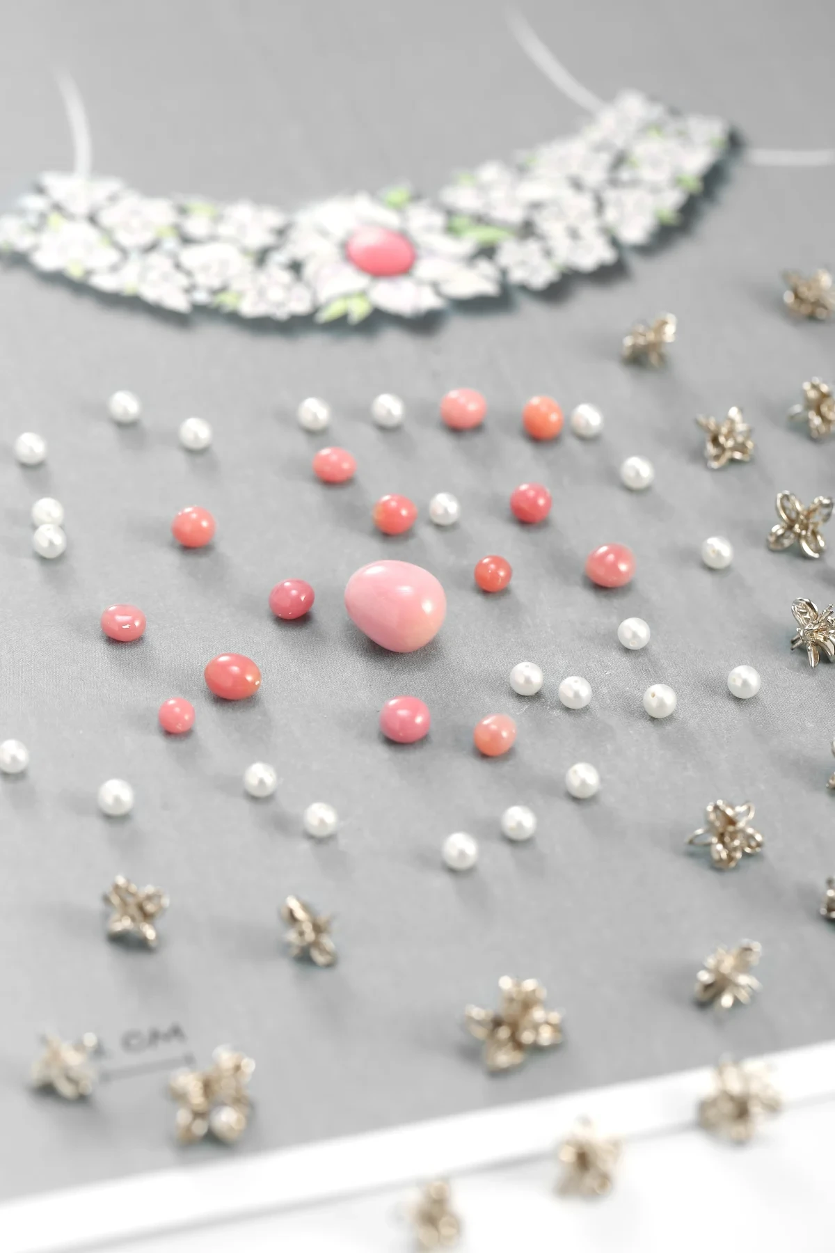 Conch pearls and necklace components