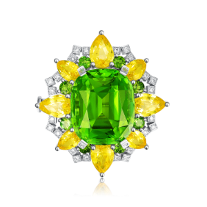 Broche Tourmaline Verte