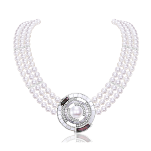 Collier/Broche Perles des Mers du Sud