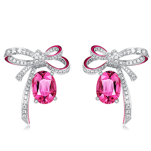 Pink Tourmaline Earrings