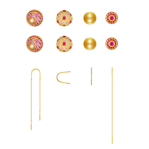 Transformable Boucles d’Oreilles Perles des Mers