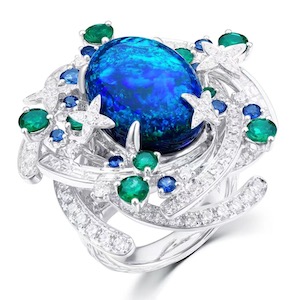 Bague Opale Noire