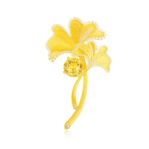 Broche Saphir Jaune