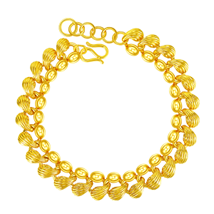 Bracelet Vague en Or Pur 5D