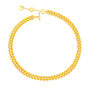 Collier Vague en Or Pur 5D