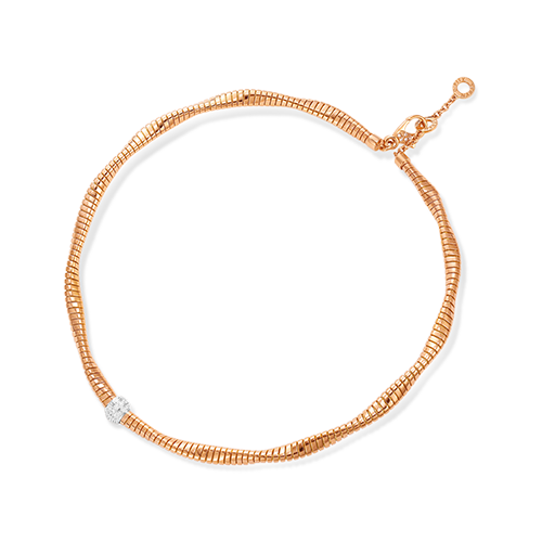 Torsade Tubogas Choker en Or Rose