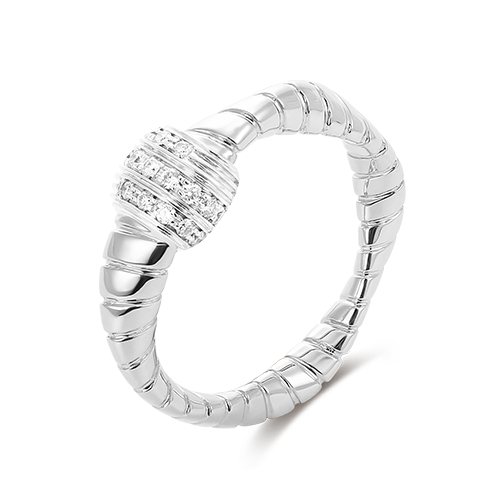 Torsade Tubogas Bague en Or Blanc