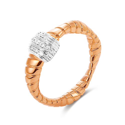 Torsade Tubogas Bague en Or Rose