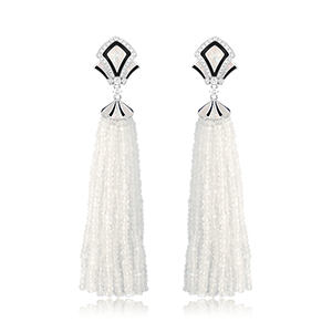 Moonstone Tassel Earrings