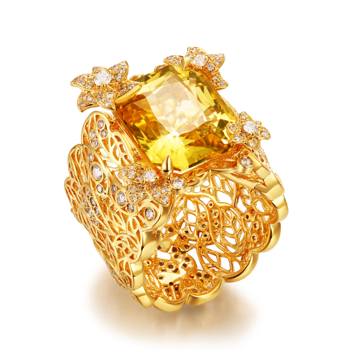 Bague Saphir Jaune