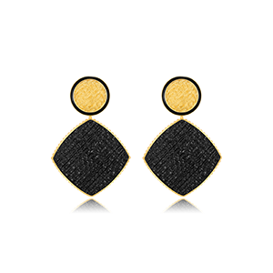 Boucles d’oreilles Tissé d'Or en or jaune