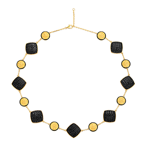 Collier court Tissé d'Or en or jaune