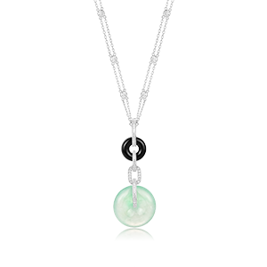 Jade Lucky Button Necklace