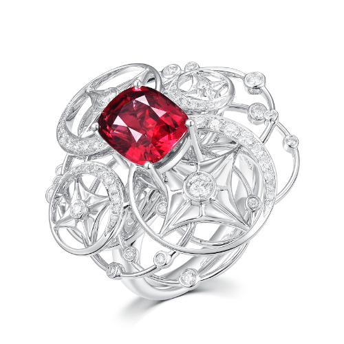 Bague Spinelle Rouge